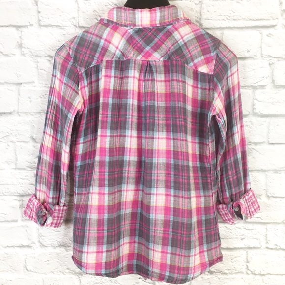 Rails Kendra Pink Plaid Cotton Button Down Shirt - Picture 2 of 8